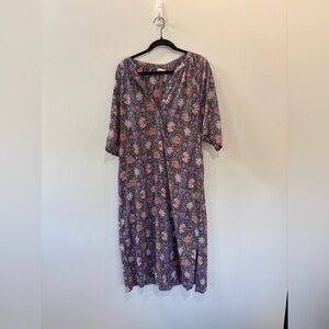 Maisie Floral Midi Kaftan Dress Boho